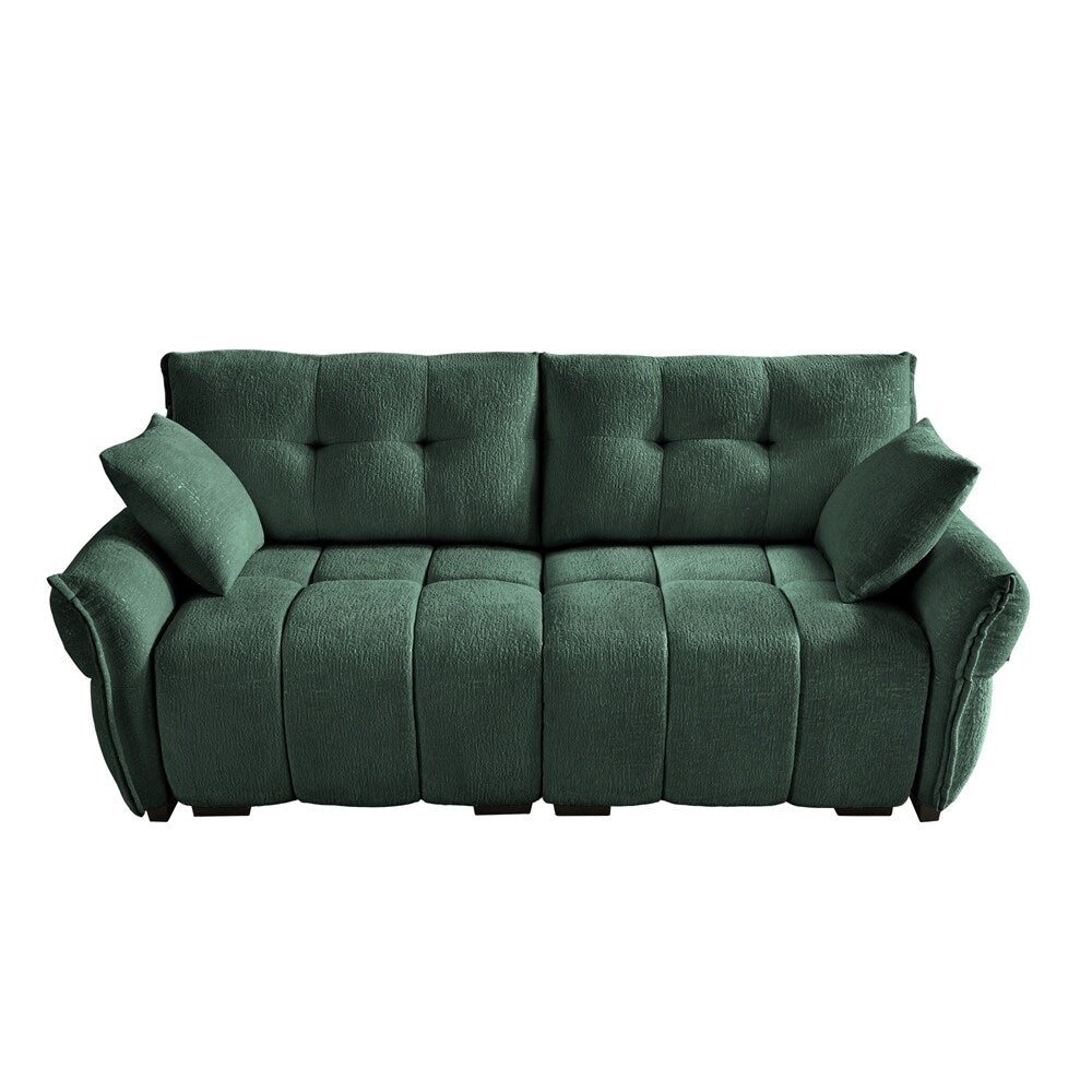 Modern Chenille Fabric Upholstery Two-Seater Sofa