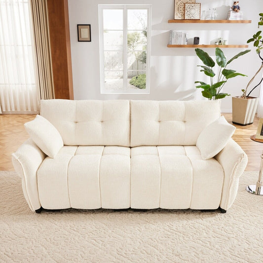 Modern Chenille Fabric Upholstery Two-Seater Sofa