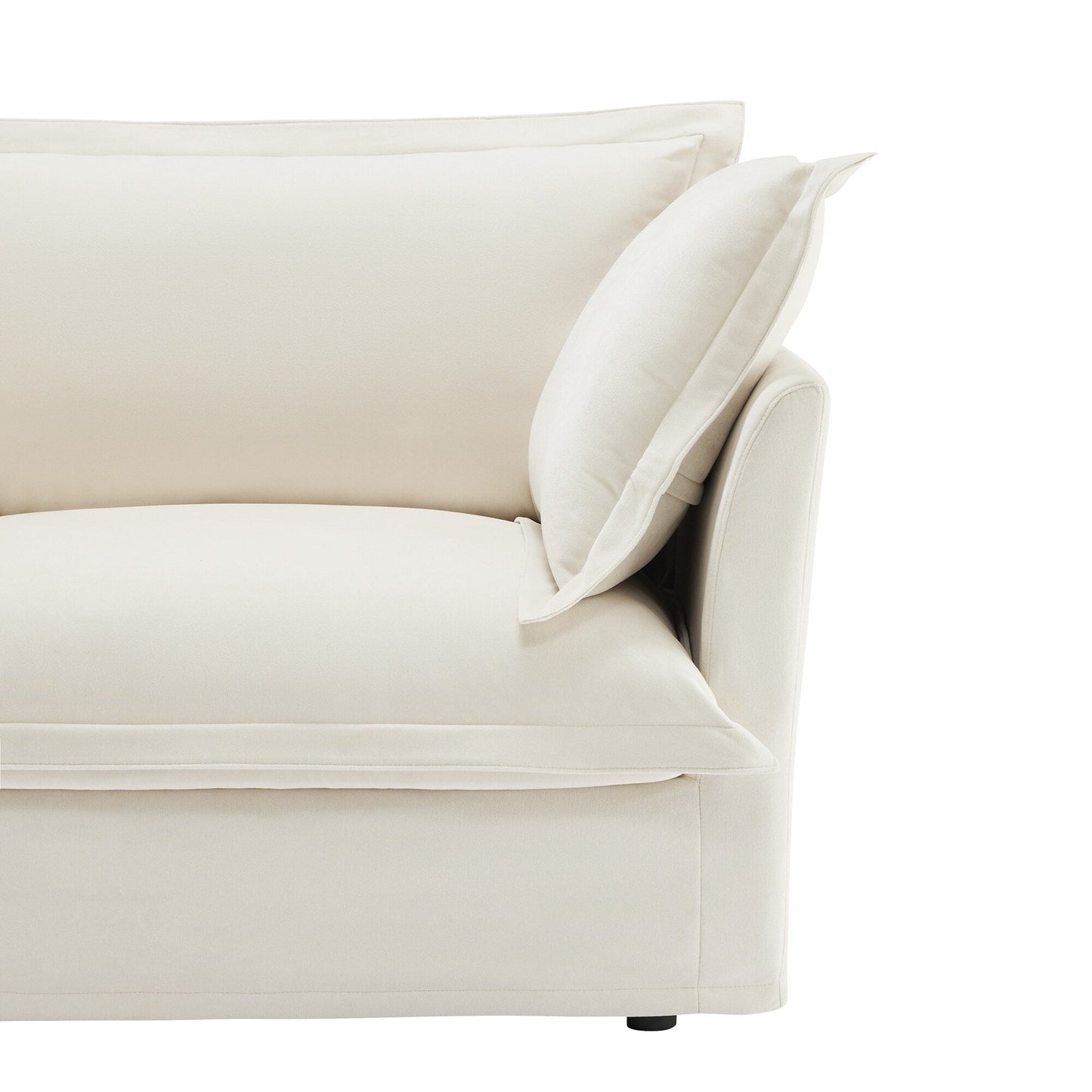 Modern Chenille Modular Armless 3-Seater Sofa Couch