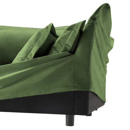 Modern Chenille Modular Armless 3-Seater Sofa Couch