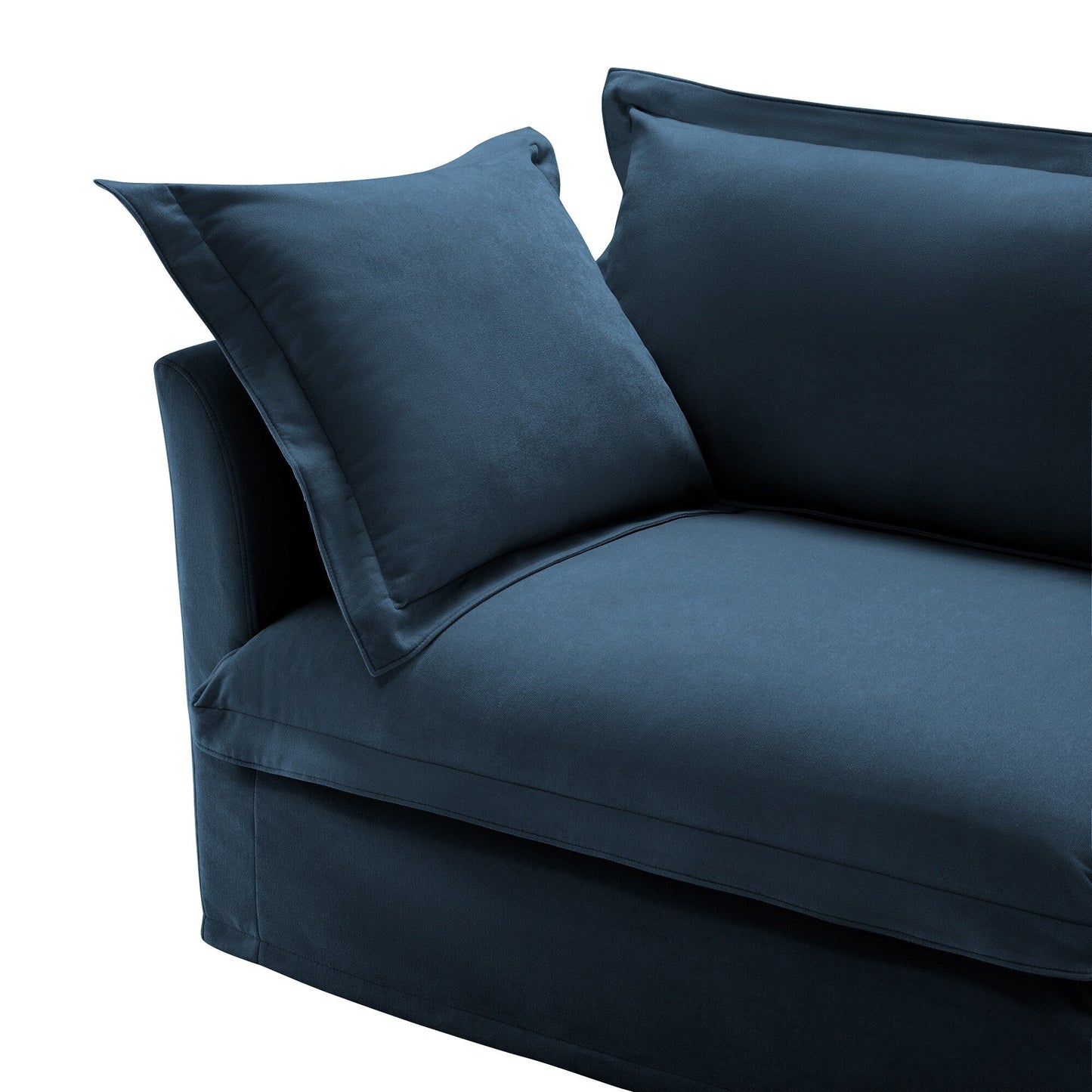 Modern Chenille Modular Armless 3-Seater Sofa Couch