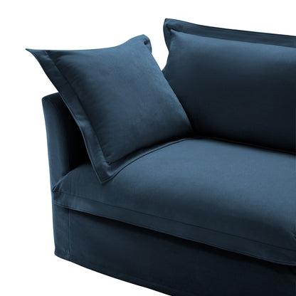 Modern Chenille Modular Armless 3-Seater Sofa Couch