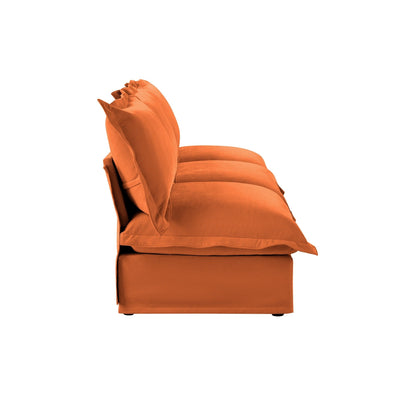 Modern Chenille Modular Armless 3-Seater Sofa Couch