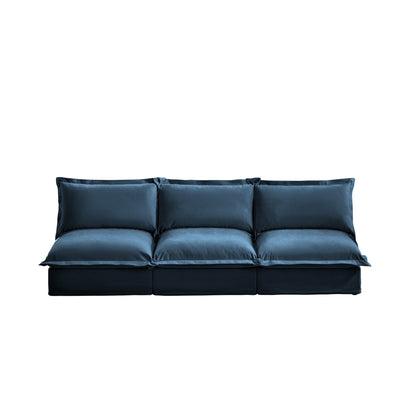 Modern Chenille Modular Armless 3-Seater Sofa Couch