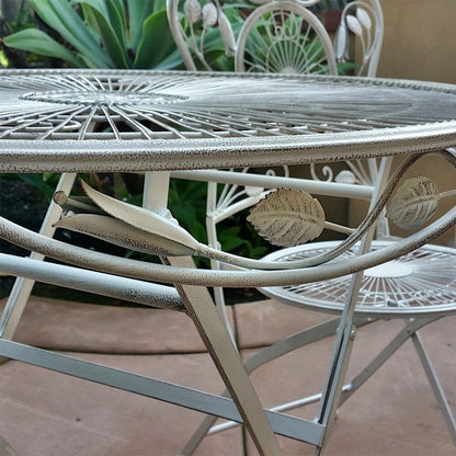 Modern Home Bordeaux Antiqued Iron 3pc Folding Bistro Set