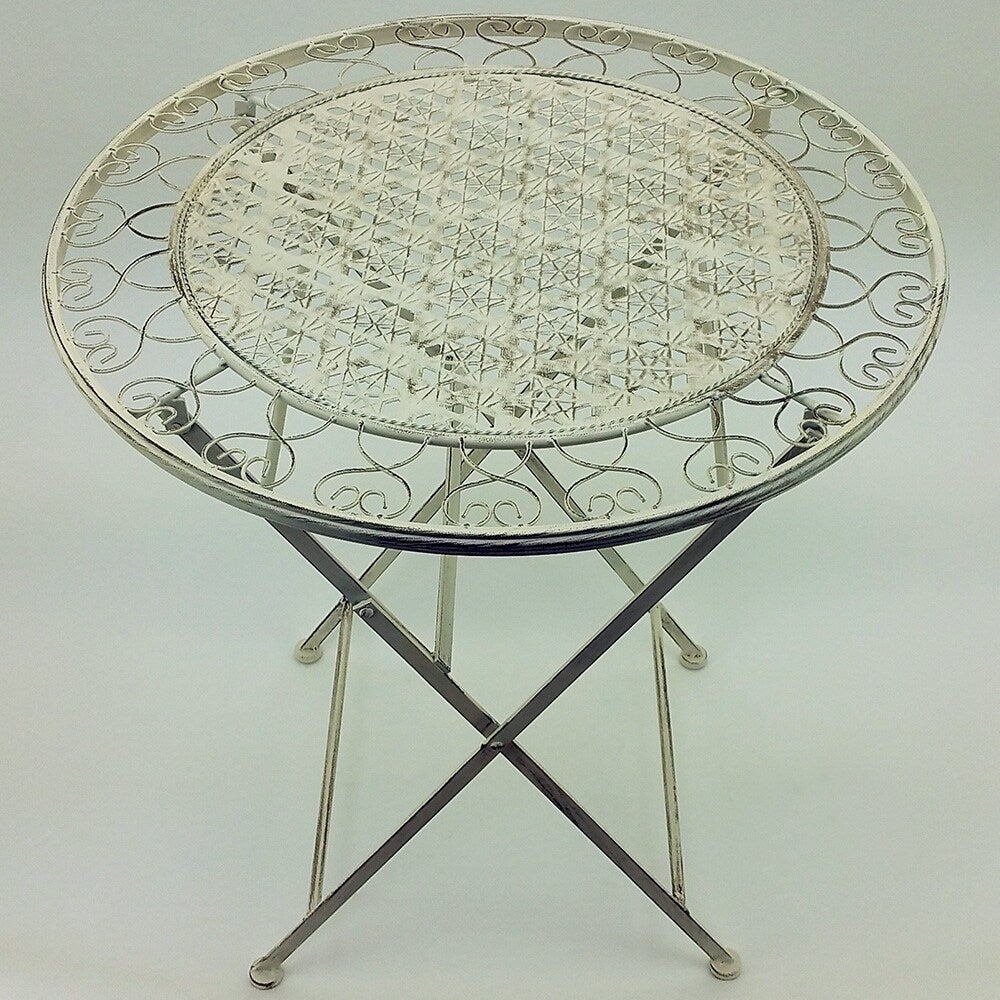 Modern Home Marseille Antiqued Iron 3pc Folding Bistro Set