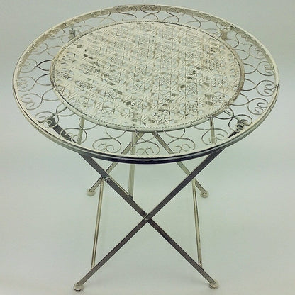 Modern Home Marseille Antiqued Iron 3pc Folding Bistro Set