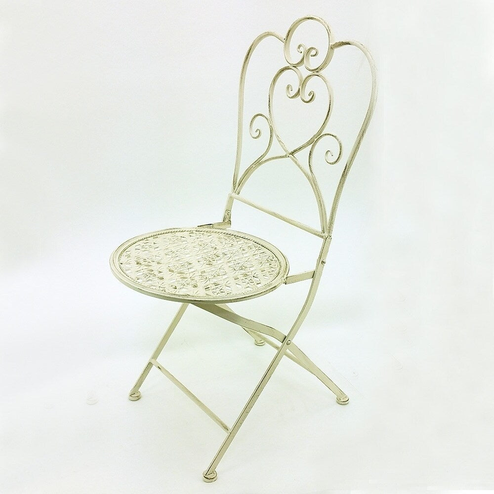 Modern Home Marseille Antiqued Iron 3pc Folding Bistro Set