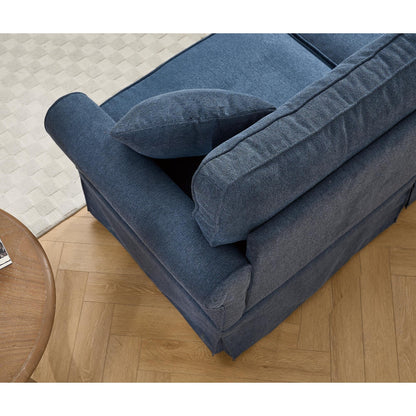 Modern L-Shaped 5-Seat Reversible Sectional Sofa Corner Couch with Rolled Arms for Living Room Apartment