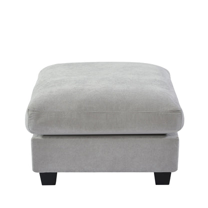 Modern L-Shaped Feather-Filled Sectional Sofa with Reversible Chaise and Pillows for Living Room