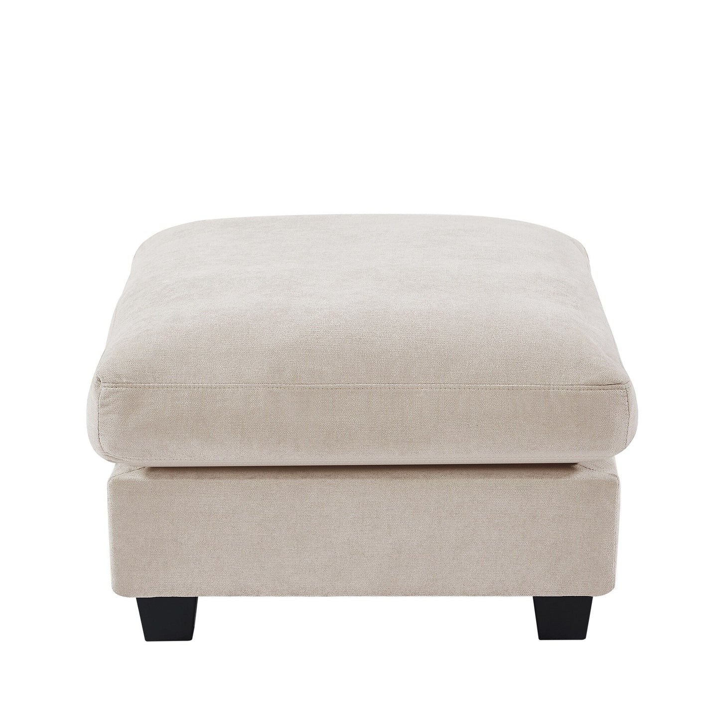 Modern L-Shaped Feather-Filled Sectional Sofa with Reversible Chaise and Pillows for Living Room