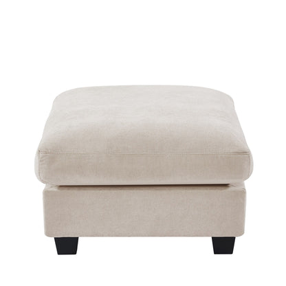 Modern L-Shaped Feather-Filled Sectional Sofa with Reversible Chaise and Pillows for Living Room