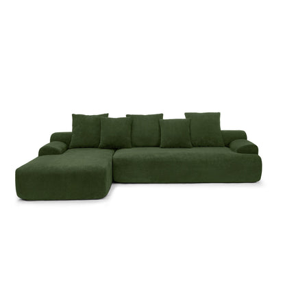 Modern L-Shaped Modular Upholstered 4-Seater Sectional Sofa for Living Room Apartment