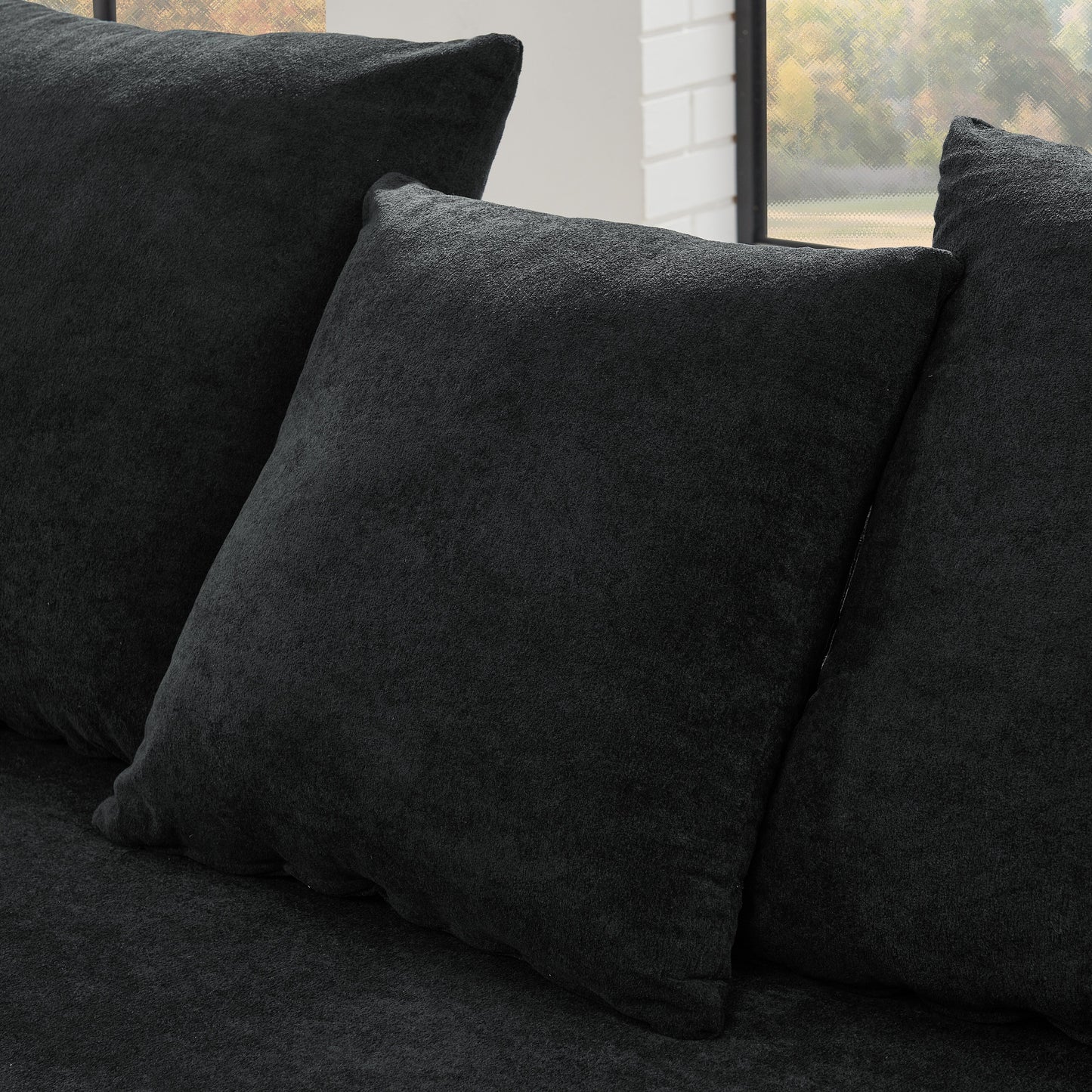 Modern L-Shaped Modular Upholstered 4-Seater Sectional Sofa for Living Room Apartment