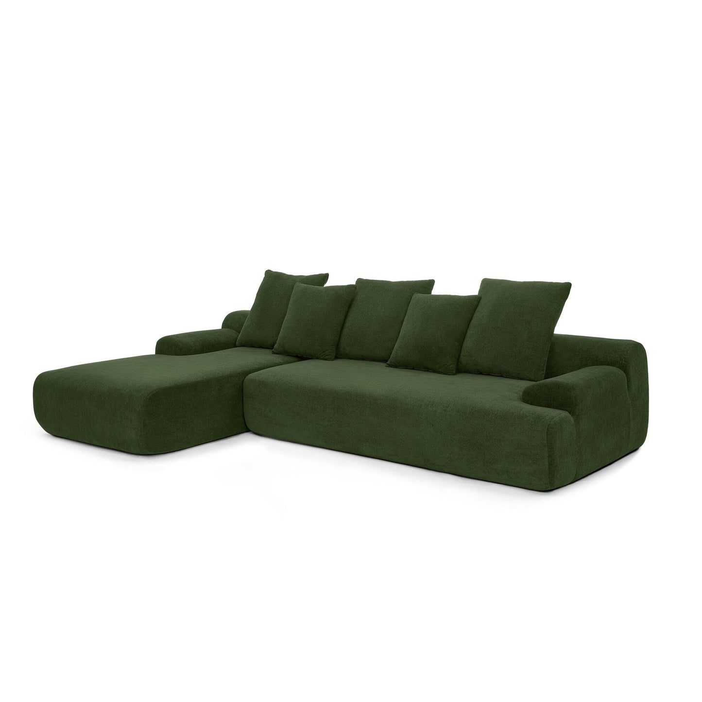 Modern L-Shaped Modular Upholstered 4-Seater Sectional Sofa for Living Room Apartment