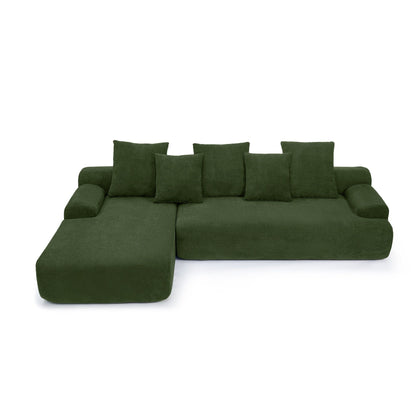 Modern L-Shaped Modular Upholstered 4-Seater Sectional Sofa for Living Room Apartment