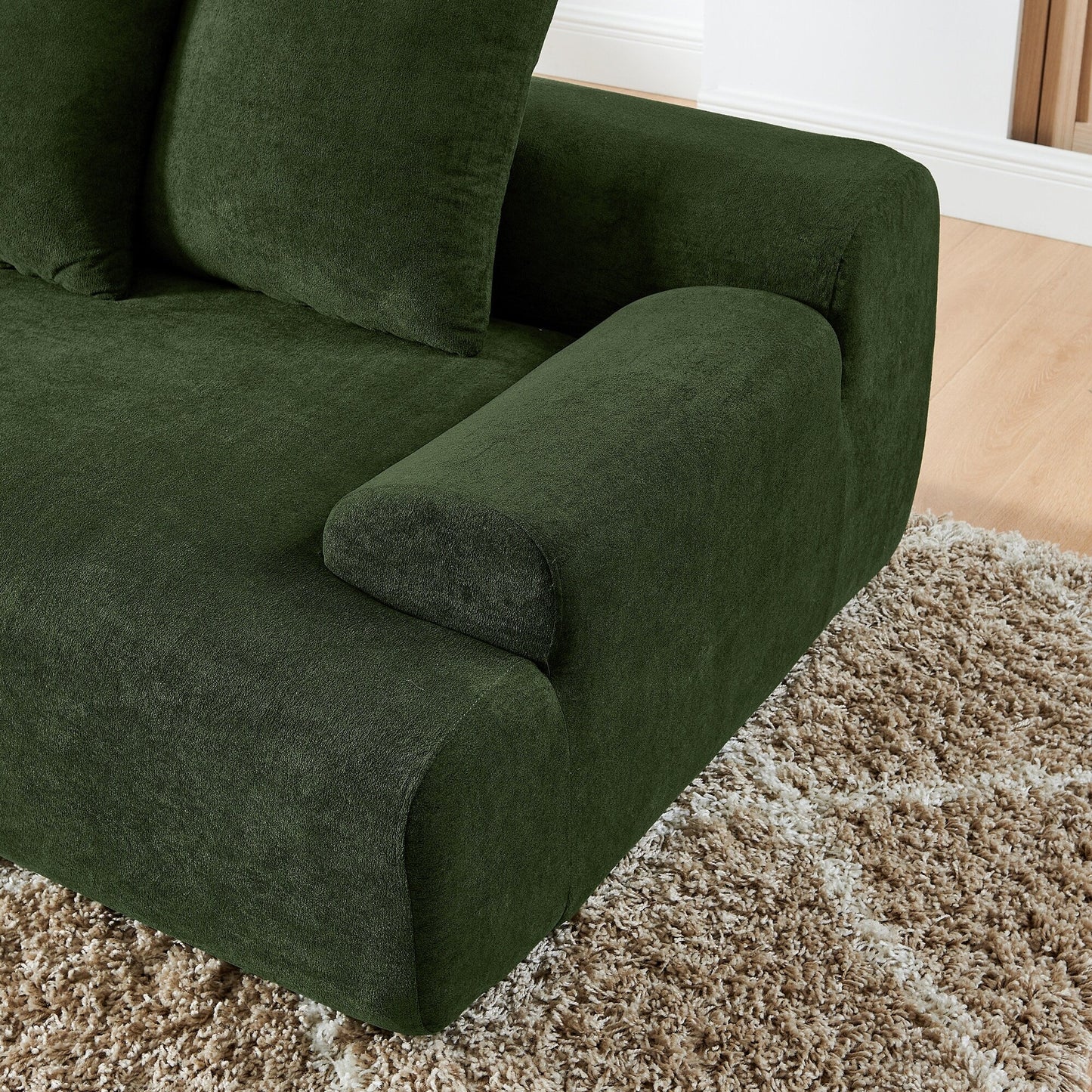 Modern L-Shaped Modular Upholstered 4-Seater Sectional Sofa for Living Room Apartment