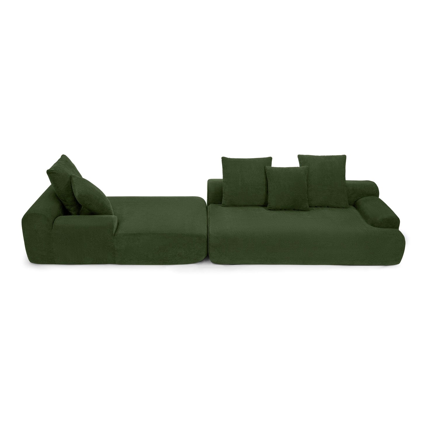 Modern L-Shaped Modular Upholstered 4-Seater Sectional Sofa for Living Room Apartment