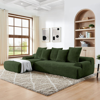 Modern L-Shaped Modular Upholstered 4-Seater Sectional Sofa for Living Room Apartment