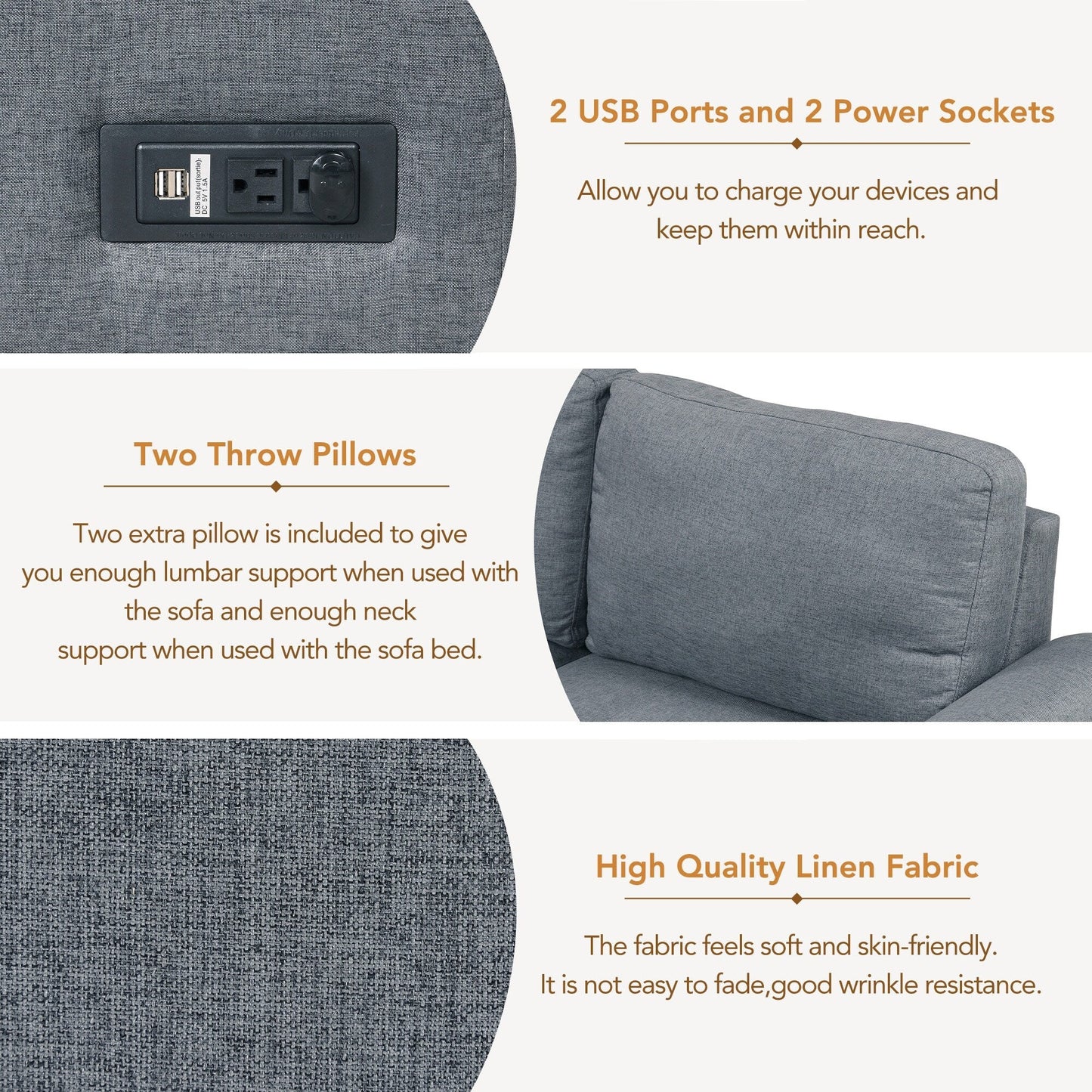 Modern L Shaped Velvet Couch Sleeper, Corner Sectional Sofa Bed with Storage Ottoman & Hidden Arm Storage & USB Charge