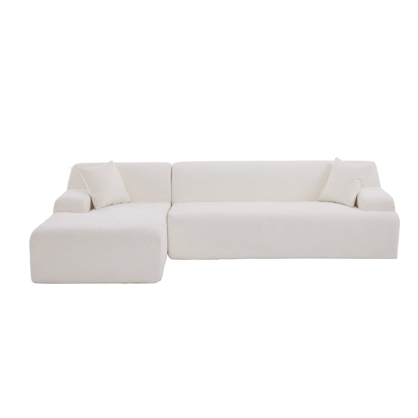Modern Large L-Shaped Sectional Sofa 2 Piece Free Combination Sofa with Deep Seating for Living Room Salon