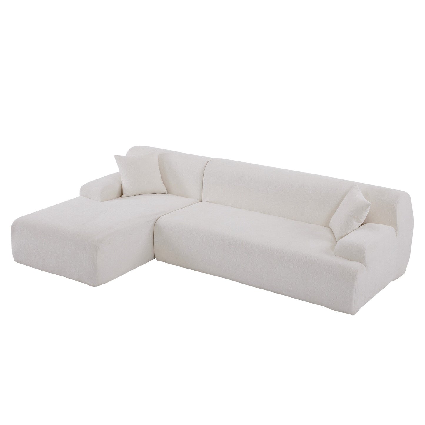 Modern Large L-Shaped Sectional Sofa 2 Piece Free Combination Sofa with Deep Seating for Living Room Salon
