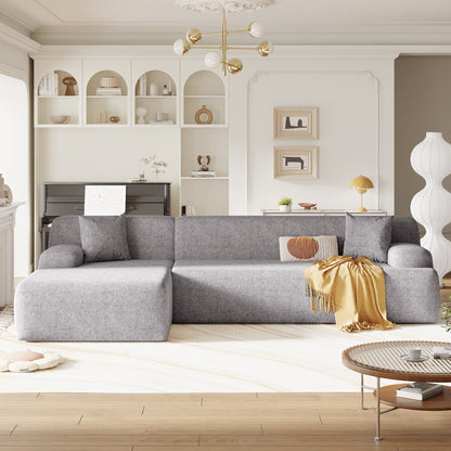 Modern Large L-Shaped Sectional Sofa 2 Piece Free Combination Sofa with Deep Seating for Living Room Salon