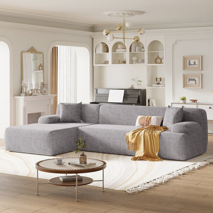 Modern Large L-Shaped Sectional Sofa 2 Piece Free Combination Sofa with Deep Seating for Living Room Salon