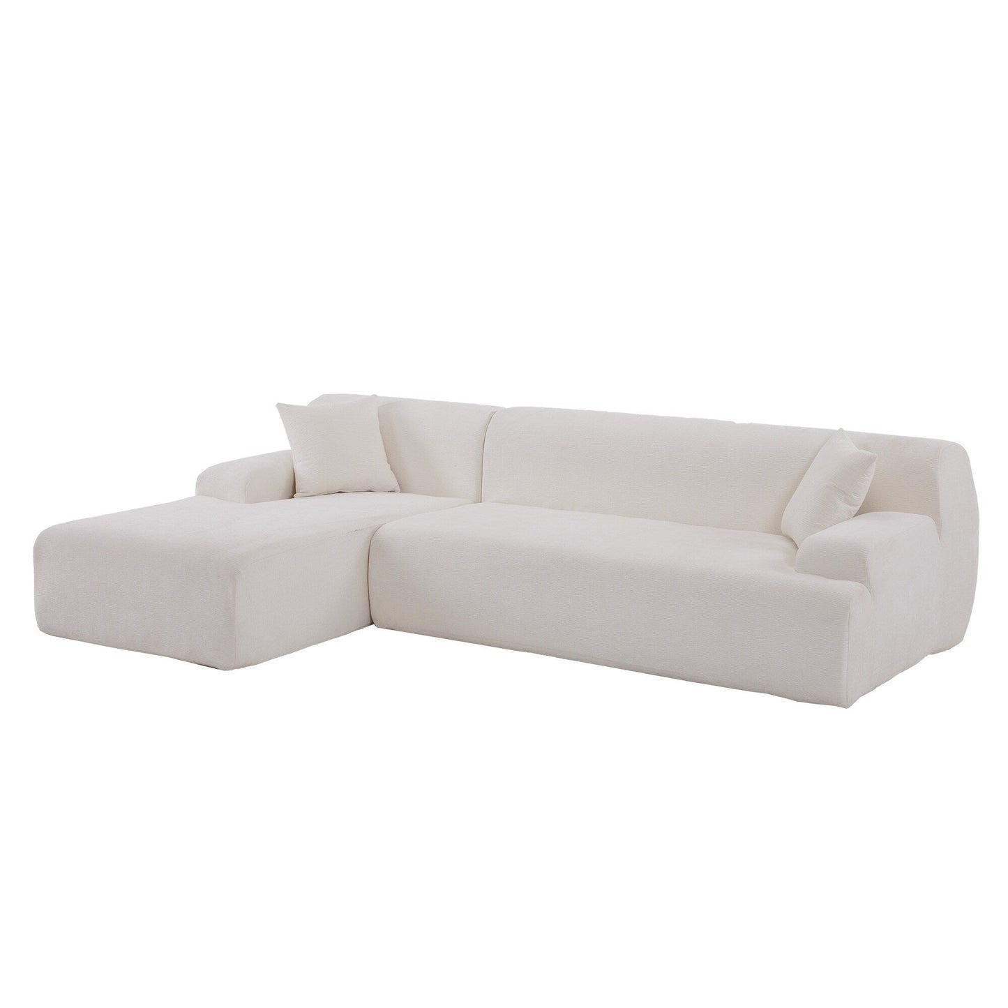 Modern Large L-Shaped Sectional Sofa 2 Piece Free Combination Sofa with Deep Seating for Living Room Salon