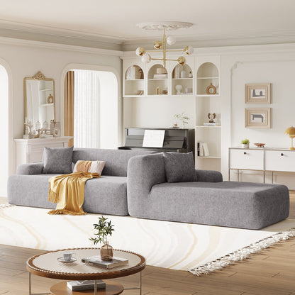 Modern Large L-Shaped Sectional Sofa 2 Piece Free Combination Sofa with Deep Seating for Living Room Salon