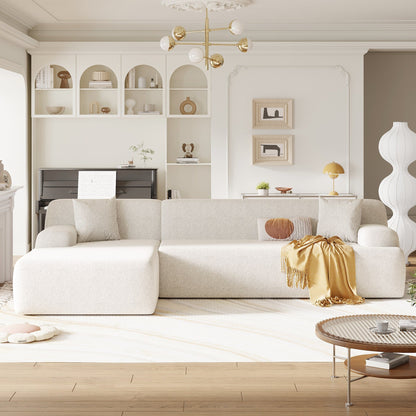 Modern Large L-Shaped Sectional Sofa 2 Piece Free Combination Sofa with Deep Seating for Living Room Salon
