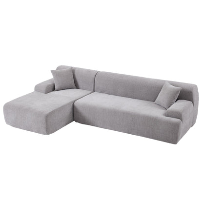 Modern Large L-Shaped Sectional Sofa 2 Piece Free Combination Sofa with Deep Seating for Living Room Salon