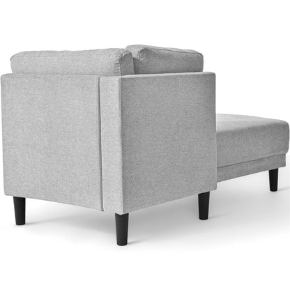 Modern Linen Fabric Corner Lounge Chair by Harper&Bright Designs