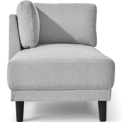 Modern Linen Fabric Corner Lounge Chair by Harper&Bright Designs