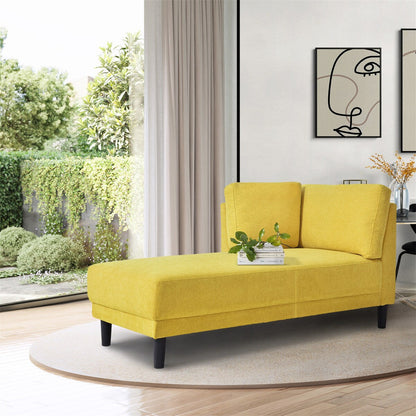 Modern Linen Fabric Corner Lounge Chair by Harper&Bright Designs