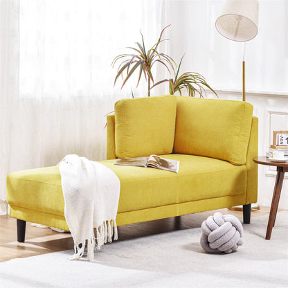 Modern Linen Fabric Corner Lounge Chair by Harper&Bright Designs