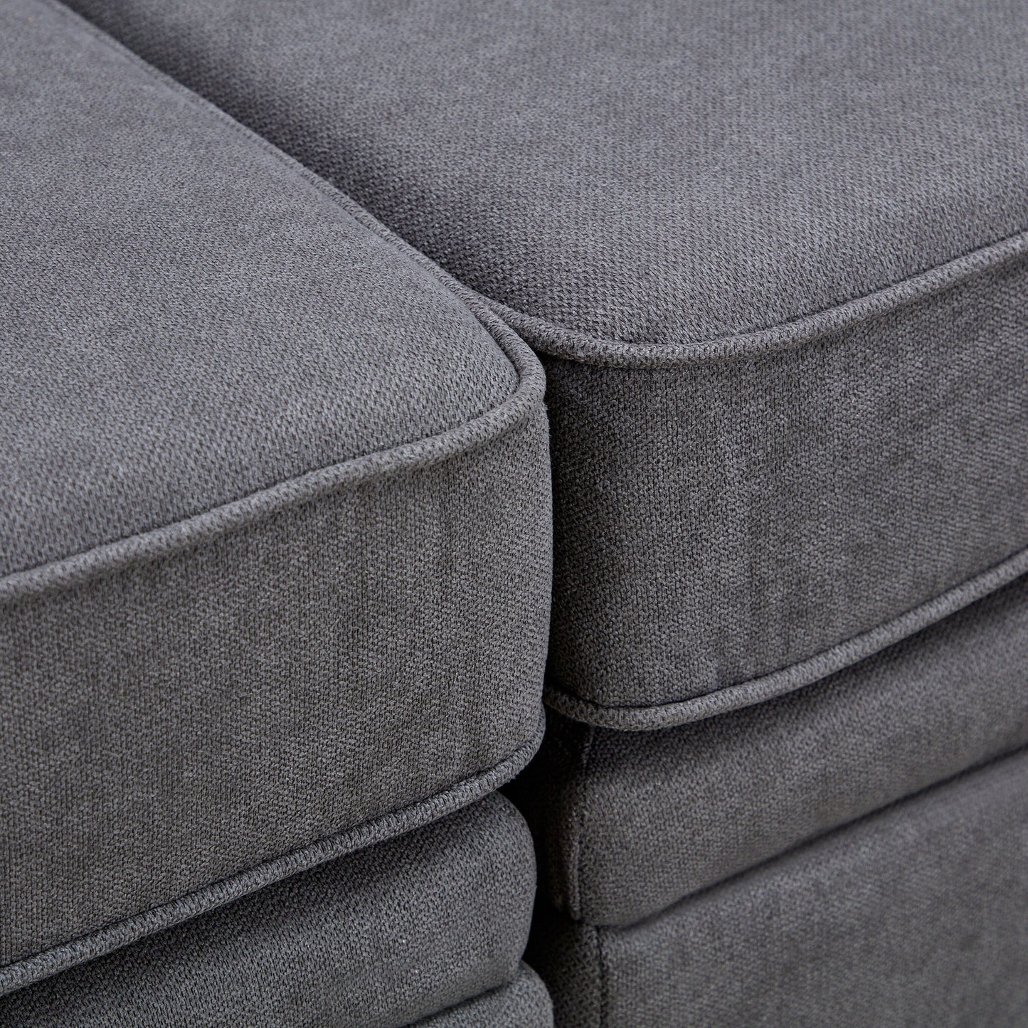 Modern Linen Upholstered Couch, Large U Shape Modular Sectional Sofa Bed with Reversible Chaise for Living Room and Apartment