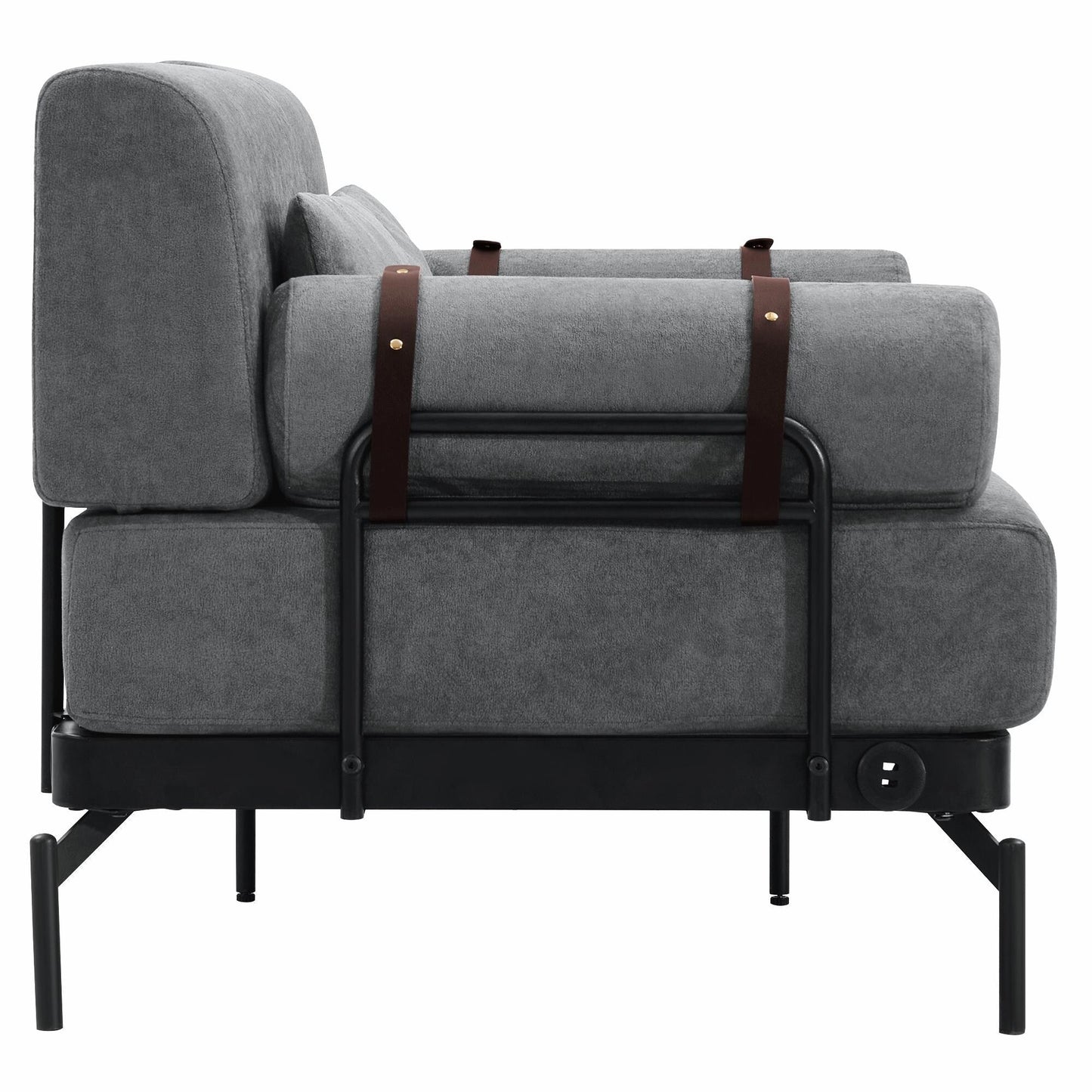 Modern Loveseat Sofa 59 Sofa Couch 2-Seater with Flexible USB Ports and Unique Cylindrical Armrests