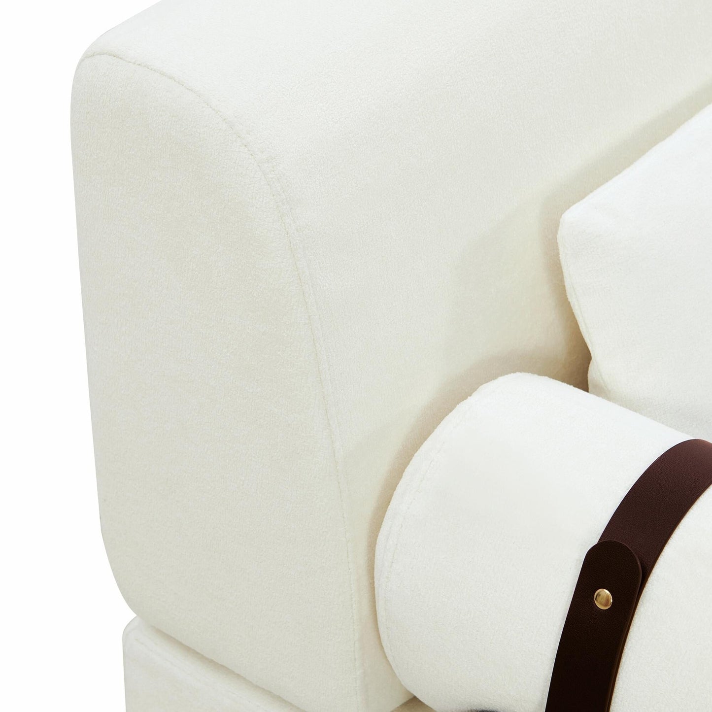 Modern Loveseat Sofa 59 Sofa Couch 2-Seater with Flexible USB Ports and Unique Cylindrical Armrests