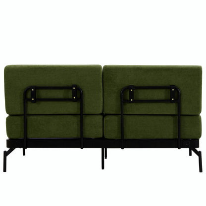 Modern Loveseat Sofa 59 Sofa Couch 2-Seater with Flexible USB Ports and Unique Cylindrical Armrests