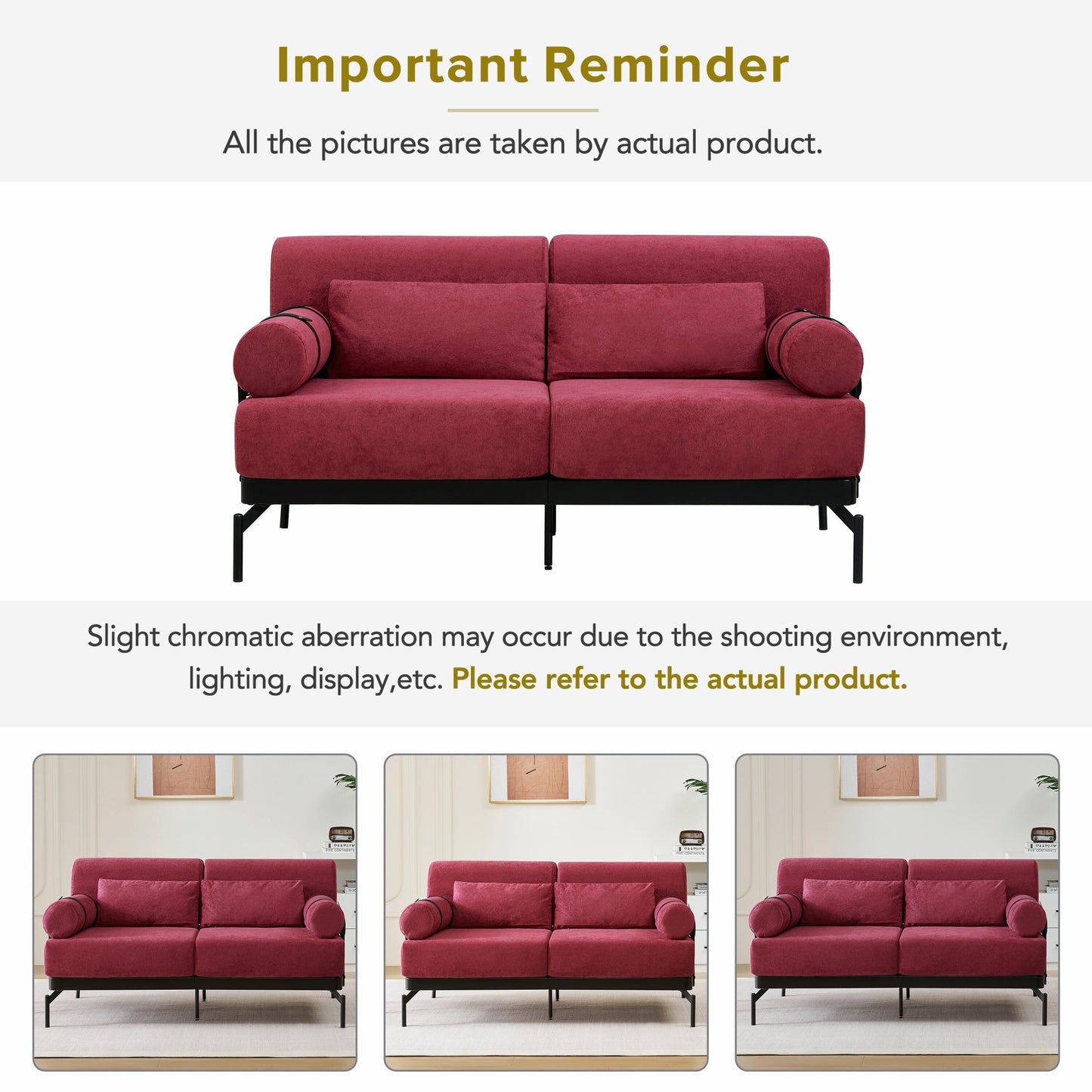 Modern Loveseat Sofa 59 Sofa Couch 2-Seater with Flexible USB Ports and Unique Cylindrical Armrests
