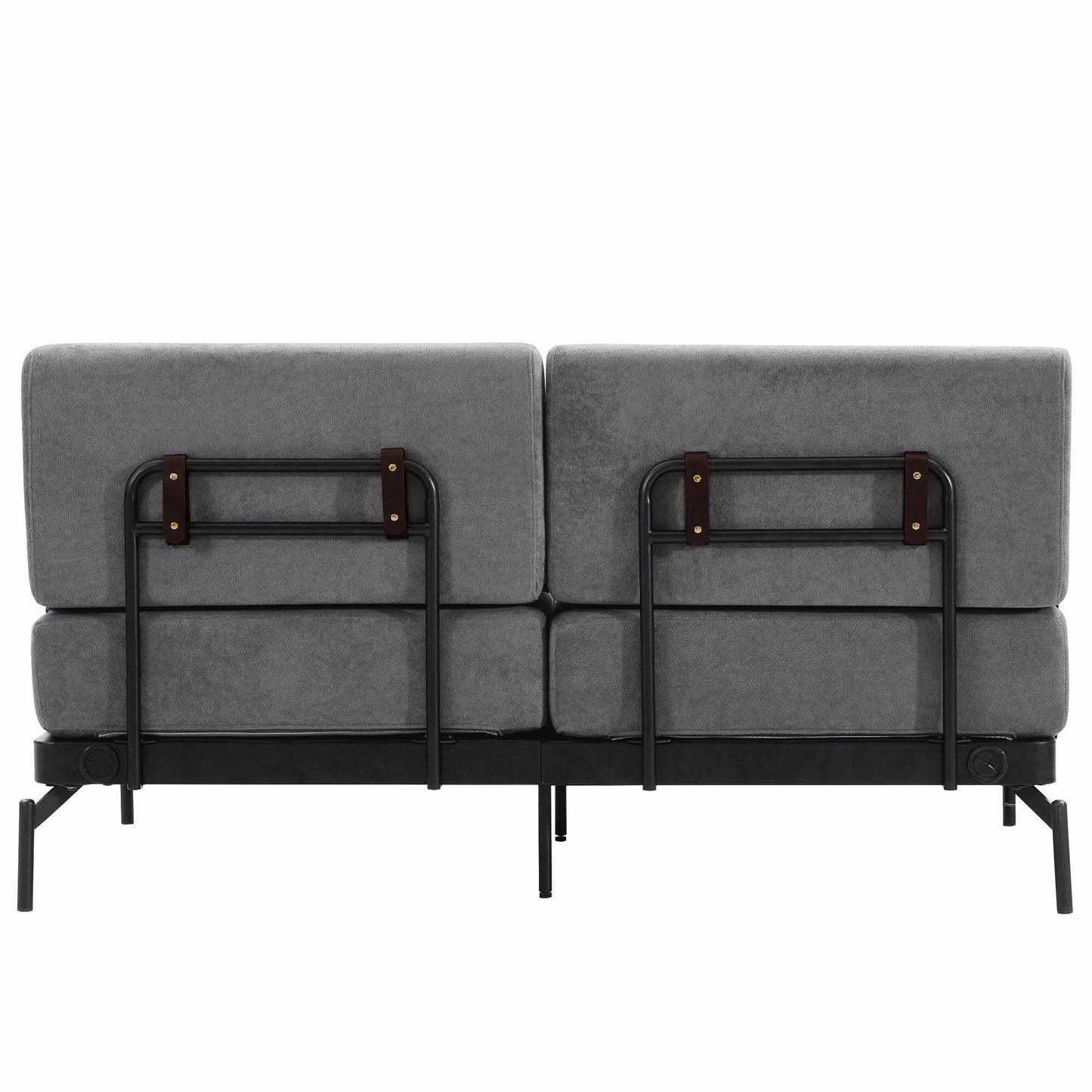 Modern Loveseat Sofa 59 Sofa Couch 2-Seater with Flexible USB Ports and Unique Cylindrical Armrests