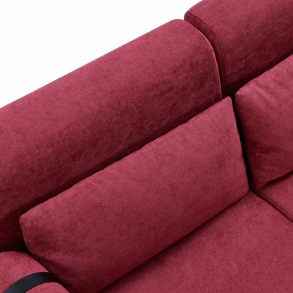 Modern Loveseat Sofa 59 Sofa Couch 2-Seater with Flexible USB Ports and Unique Cylindrical Armrests