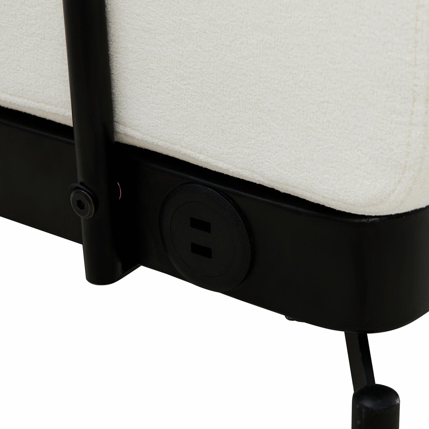 Modern Loveseat Sofa 59 Sofa Couch 2-Seater with Flexible USB Ports and Unique Cylindrical Armrests