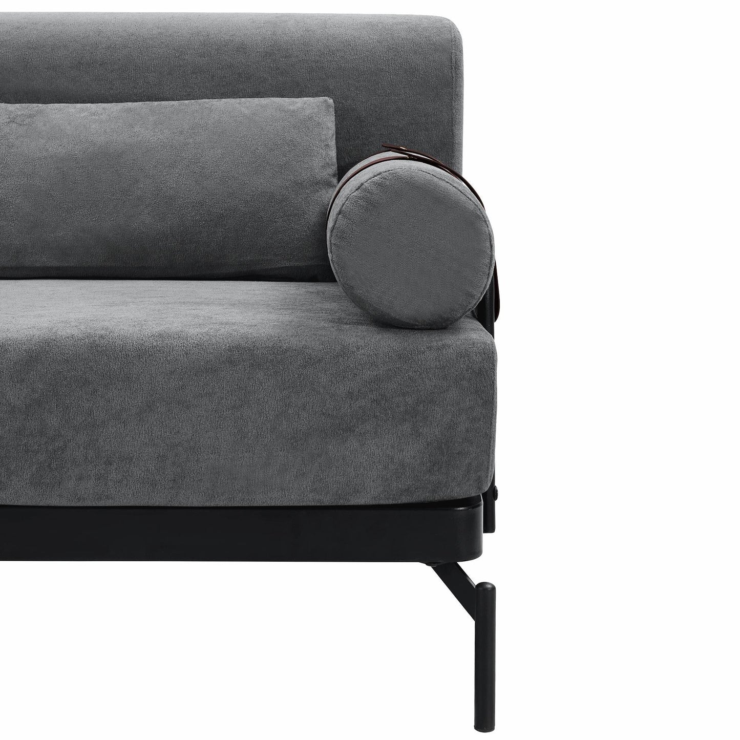Modern Loveseat Sofa 59 Sofa Couch 2-Seater with Flexible USB Ports and Unique Cylindrical Armrests