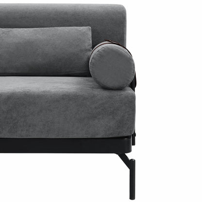 Modern Loveseat Sofa 59 Sofa Couch 2-Seater with Flexible USB Ports and Unique Cylindrical Armrests
