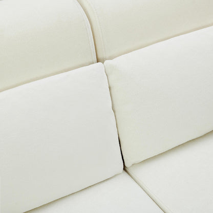 Modern Loveseat Sofa 59 Sofa Couch 2-Seater with Flexible USB Ports and Unique Cylindrical Armrests