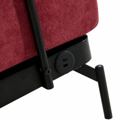 Modern Loveseat Sofa 59 Sofa Couch 2-Seater with Flexible USB Ports and Unique Cylindrical Armrests