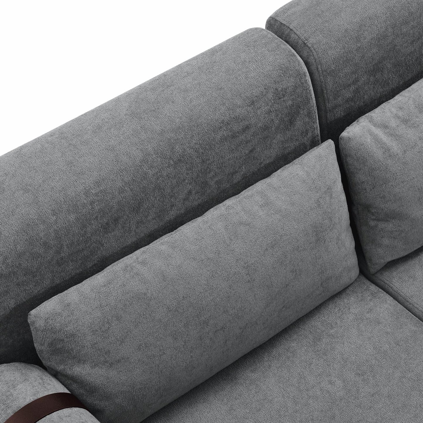 Modern Loveseat Sofa 59 Sofa Couch 2-Seater with Flexible USB Ports and Unique Cylindrical Armrests