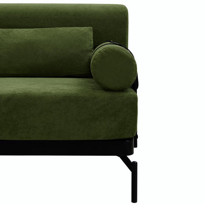 Modern Loveseat Sofa 59 Sofa Couch 2-Seater with Flexible USB Ports and Unique Cylindrical Armrests